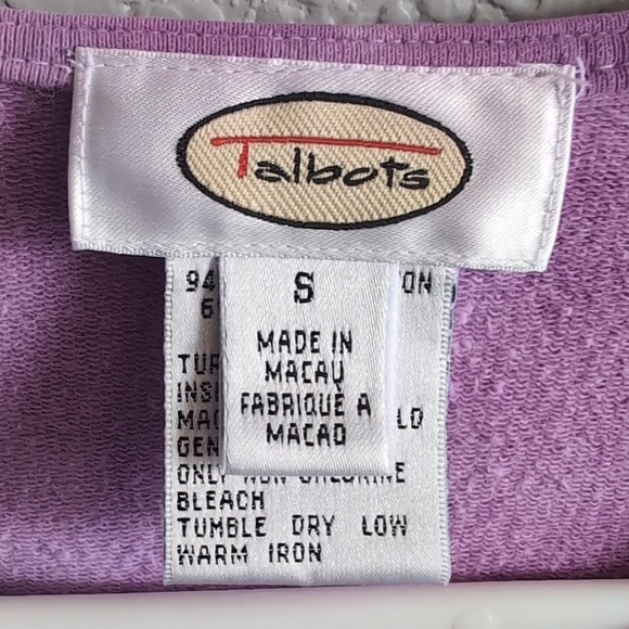 Talbots Purple Lavender Tie-Dye Athleisure Full Zip Jacket Size Small - Picture 2 of 6